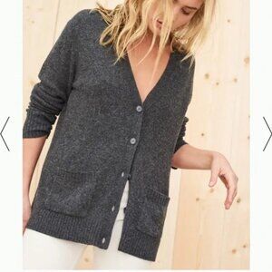 Jenni Kayne Everyday Cardigan in Charcoal Gray Sz S Relaxed Fit